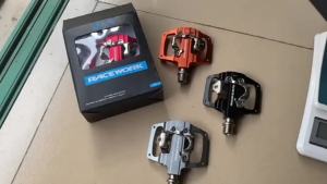 RACEWORK | RACEWORK MTB Clipless Pedals Self-locking CNC Aluminum Alloy DU Bearing Double Flat Platform Mountain Bike Bicycle Pedal For SPD
