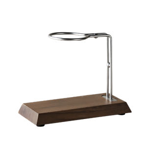 JOTO | Stainless Steel Drip Coffee Filter Stand with Solid Wood Base