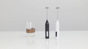 MINI Milk Frother USB Rechargeable 3 Speeds Foam Maker Coffee Whisk Mixer Electric Handle Blender Egg Beater