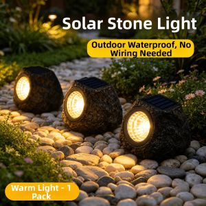 BEAUTY IN THE LIGHT | Solar Waterproof Outdoor Stone Light