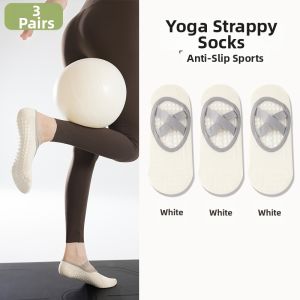 OYEM | Anti-Slip Yoga Pilates Socks with Strap Design Indoor Fitness Short Socks
