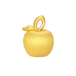 CTS 24K 999 Solid  Gold Apple Pendant DIY Women Necklace Jewelry Accessories Hanging Decorations CHOW TAI SENG 周大生 G1N1001126C
