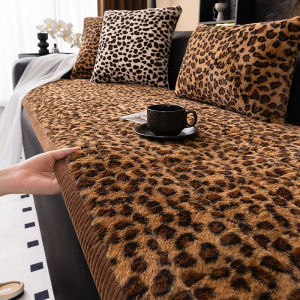 Modern Luxury Plush Leather Sofa Cushion Winter New Anti-Slip Cover Cloth Cover High Quality Sponge Filling Heat Retention