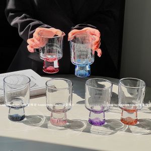 แก้วน้ำแก้วเซรามิก แก้วน้ำทรงสีเขียวเทือกเขา แก้วดื่มเครื่องดื่ม แก้วกาแฟ แก้วทรงกระบอกเล็ก สีสันสดใส เครื่องประดับตกแต่งบ้านสไตล์ย้อนยุค