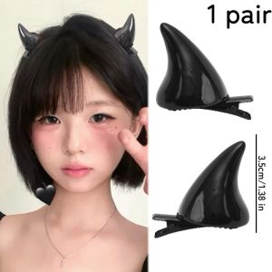 4Pcs New Halloween Little Devil Horn Hair Clip Stereo Devil Horns Creative Cosplay Costume Barrettes Girls Photo Prop Hair Clip Accessories