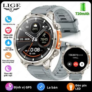 Đồng Hồ Thông Minh T-Rex 720Ah Dành Cho Nam Chống Nước 3ATM Tích Hợp GPS La Bàn Màn Hình AMOLED 1.7 Inch Chức Năng Gọi Điện Theo Dõi Thể Thao Và Sức Khỏe