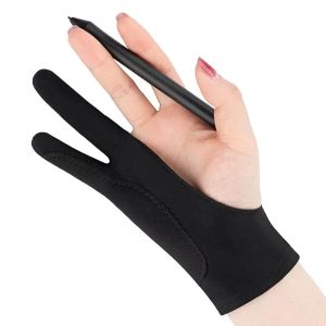 2-Finger Anti Touch Gloves for iPad/Drawing Tablet - Digital Art Glove w/Smooth Nylon Fiber | Prevent Smudges on Screen & Paper