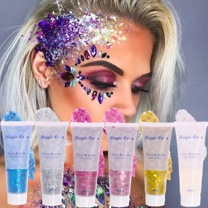 Hair Face Lip Body Glitter Gel /Long Lasting Waterproof Glitter Gel/ Body Makeup Makeup Shinning Sequins /Makeup Glitter Gel Accessories
