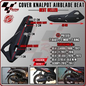 COVER TUTUP TAMENG KNALPOT AIRBLADE BEAT FI ESP DELUXE STREET POP CARBU KARBU SCOOPY UNIVERSAL