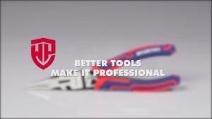 WORKPRO Premium 8” Needle Nose Pliers Paper Clamp Precision Heavy-Duty CRV Steel Large Soft Grip with Wire Cutter Long Nose Cutting Pliers W031269