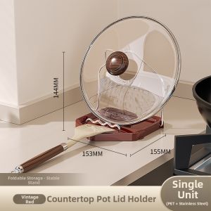 MEIJIAN | Foldable Wall Mounted Pot Lid Rack
