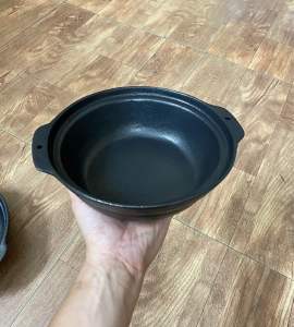 Nồi gang chống dính nấu mỳ cay 7”8” chống bể ( không nắp )