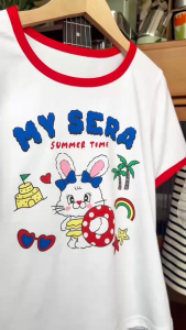 【พร้อมส่ง】「สินค้าลิขสิทธิ์แท้」IRIS KIDS Sera series IKS95244-IKP95244 Swimming bunny set เสื้อผ้าเด็ก เสื้อ กางเกงขาสั้น เข้าเซ็ท