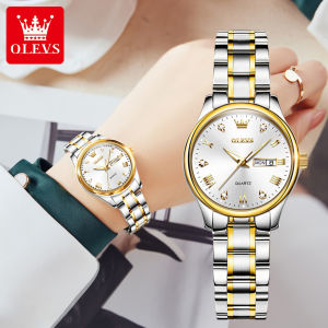 OLEVS Jam Tangan Wanita 2024 Terbaru Original Import Anti Air Mewah Elegan Stainless Steel