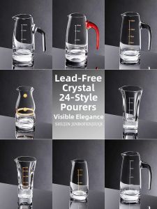 FLOWER MOO | Chinese Style High-end Glass Wine Dispenser and Cups Set