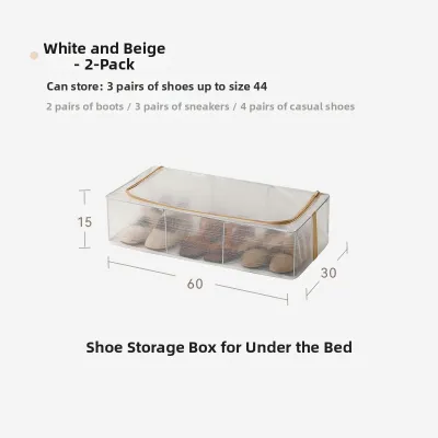 EACHY | Transparent Flat Dustproof Shoe Storage Box
