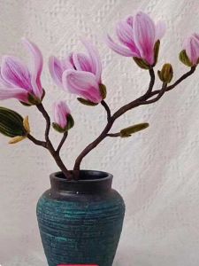 Bó Hoa Dệt Tay DIY Bó Hoa Lan Hoa Sứ Bonsai Trang Trí Nhà Quà Tặng Ngày Lễ Mẹ Quà Tặng Chuyển Nhà Đồ Chơi Sáng Tạo