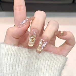 CHUBEISHI | Luxury Handmade Bridal Nails with Sparkling Stickers