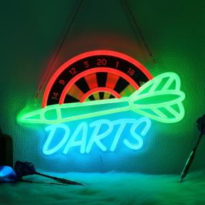 Darts Neon Light USB Neon Light for Bedroom Living Room Game Room Man Cave Bars Clubs Birthday Gift for Darts Enthusiasts