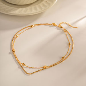 Stainless Steel Chain Necklace For Women Fashion Multilayer Layered Choker Necklaces Sets Jewelry