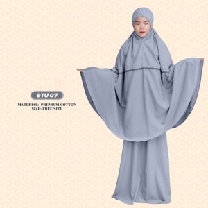 (Pre-order) Telekung Cotton Sejuk Lace Akasia Kristal premium quality