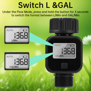 LCD screen water flow meter high accuracy multifunctional electronic recorder for outdoor garden watering irrigation Hose
