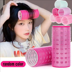 10 ชิ้น ลูกกลิ้งม้วนผมแบบยึดติดเองได้ / ลูกกลิ้งม้วนผมขนาดใหญ่แบบมีกาวในตัว / อุปกรณ์ม้วนผมแบบไม่ต้องใช้ความร้อน ทำเองได้ง่ายๆ