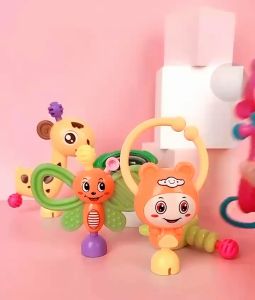 6PCS Set Baby Cute Hand Jingle Bells Toys Colorful Puzzle Shaking Rattle and Teether Toys