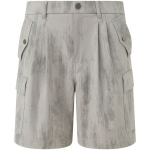 CHINISM | Waterproof Wash Vintage Effect Gray Shorts