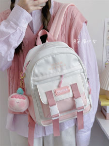 Pink Simple and Lightweight Small Bookbag Japanese Style Ins Niche Style Mini Backpack Mori Style Girl Small Backpack Mummy Bag