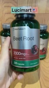 Viên uống chiết xuất củ dền đỏ Beet Root 2000mg Horbaach hũ 220 viên [Hàng Mỹ]