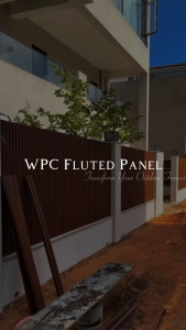 [Price per sqft] Supply Install Landed House Fence System WPC Wall Panel Fluted Panel Privacy Fence Solid Fence Durable Strong Outdoor Panel Privacy Panel Fence Panel Landed House Panel Fluted Panel WPC Panel