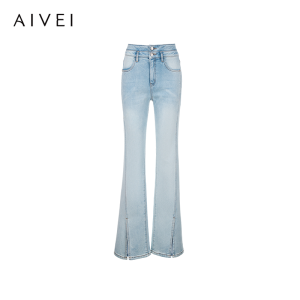AIVEI | Summer Casual Retro Frayed Blue Bell-bottom Jeans