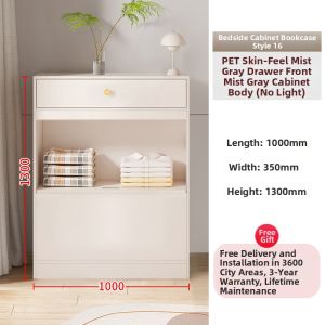 QIANGXIANG | Cream Style Narrow Gap Bedside Drawer Chest
