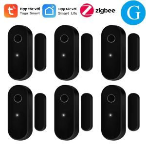 Tuya Zigbee Cảm Biến Cửa Thông Minh Cảm Biến Cửa Sổ Chống Trộm Máy Dò Cửa Ra Vào Cảnh Báo Thời Gian Thực Tương Thích Với Ứng Dụng Gateway Để Đảm Bảo An Ninh Gia Đình