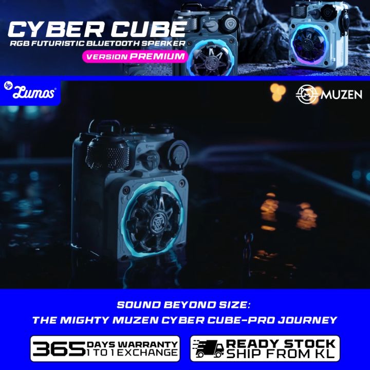 MUZEN CYBER CUBE PREMIUM Fidget Spinner RGB Bluetooth Speaker IPX-5 ...