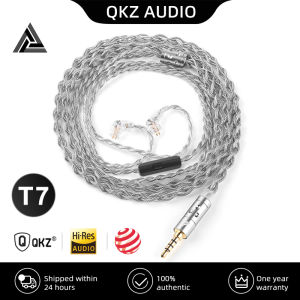 New QKZ T7 336 Core Silver-Plated Earphone Upgrade Cable 3.5MM Plug 2Pin Connector HiFi Stereo 4-Strand Upgrade Headset Wire