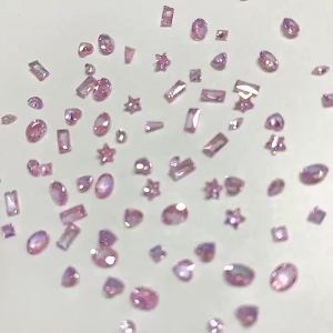 50Pcs/Bag 3D Mixed 5A Mini Zircon Nail Charms 1-4mm Sparkle Aurora Sharp Diamond Nail Art Rhinestone DIY Manicure Decoration Gem