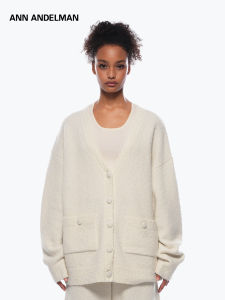 ANN ANDELMAN | Knit Textured Cardigan Sweater Outerwear