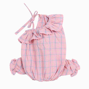 Christmas Valentines Day Dog Clothes Pet Spring and Summer Clothing niche plaid two legged jumpsuit