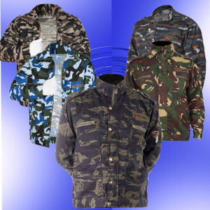 Construction Site Work Clothes and Coat Long Sleeves Men Tops Fall and Winter Welding Camouflage Overalls Mens Breathable and Wearable Stain-Resistant