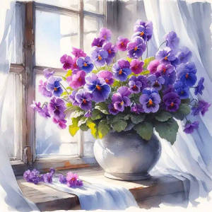 Huacan New Arrivals 2025 Diamond Painting Flower Vase Diamond Mosaic Complete Kit Home Decoration