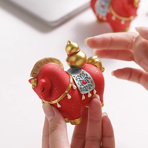 BỘ 2 TƯỢNG NGỰA CAO 7cm HÚT TÀI TỤ TÀI ĐỂ BÀN ĐỂ XE MÃ ĐÁO THÀNH CÔNG