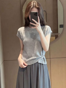 Áo Thun Knit Thiết Kế Eo Xoắn