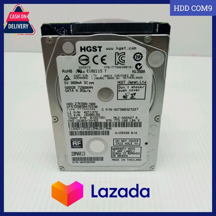 Hardisk Laptop 500GB Hitachi/HGST Sata -Rpm 7200/5400 Hdd