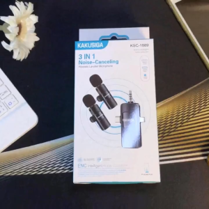 KAKUSIGA KSC-1889 WEICHAI 3 In 1 IP/Type C/3.5MM Noise Canceling Wireless Lavalier Microphone