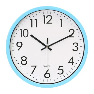 Modern Minimalist Quartz Wall Clocks Bedroom Living Room Decorative Glass Battery Operated round Shape Home Decor Clocks