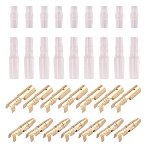 Bullet Connectors Male and Female Brass Bullet Terminal Connectors with Insulation Sleeve Automotive Electrical Connectors Kit