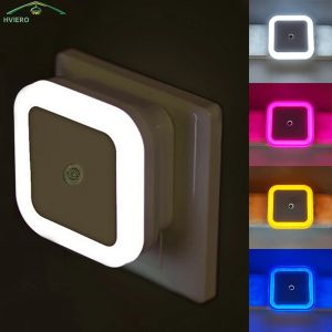 Đèn LED Không Dây Đèn Ngủ Cảm Biến Ánh Sáng Chiếu Sáng Mini EU Mỹ Cắm Đèn Ngủ Đèn Phòng Trẻ Phòng Ngủ Trang Trí Đèn Chiếu Sáng
