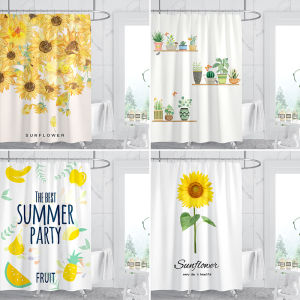 Fresh Design Hand-painted Waterproof Shower Curtain